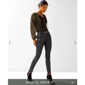 White House black market high rise coated skinny Jean